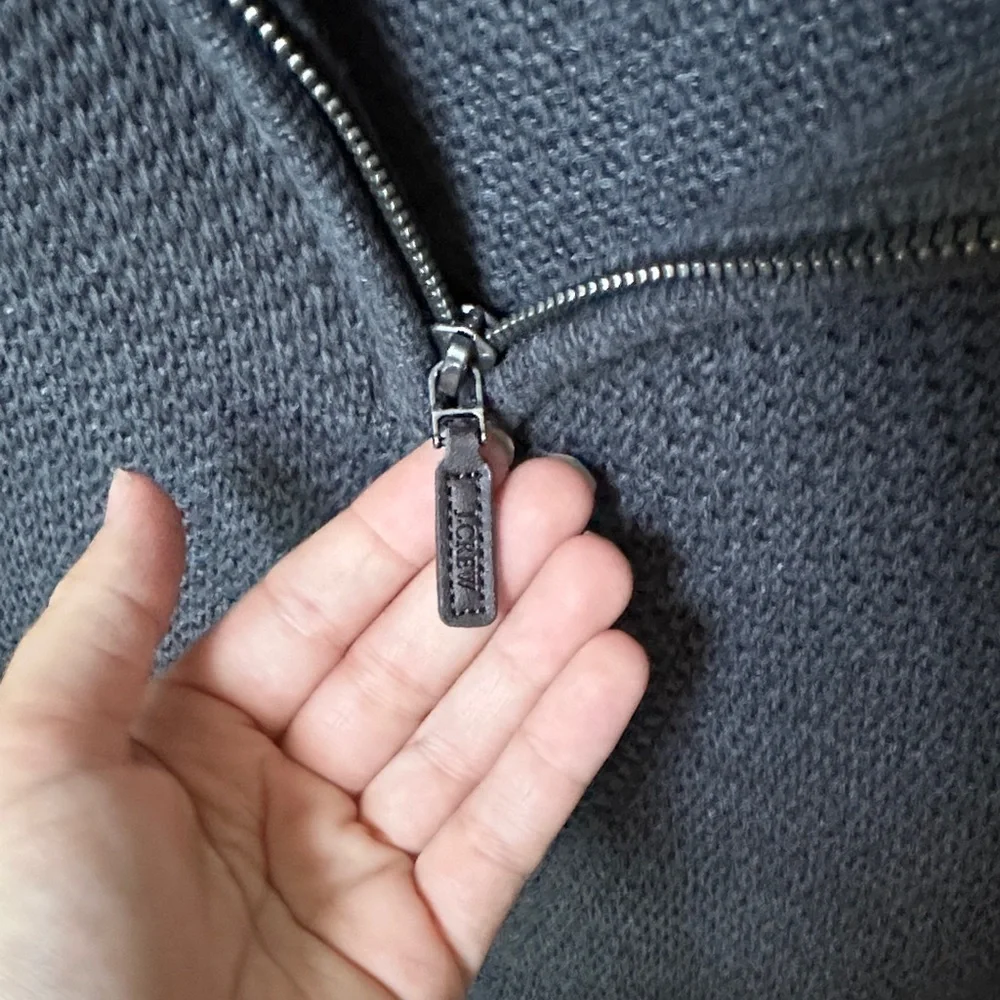 J. Crew Dark Gray Zip-Up Sweater